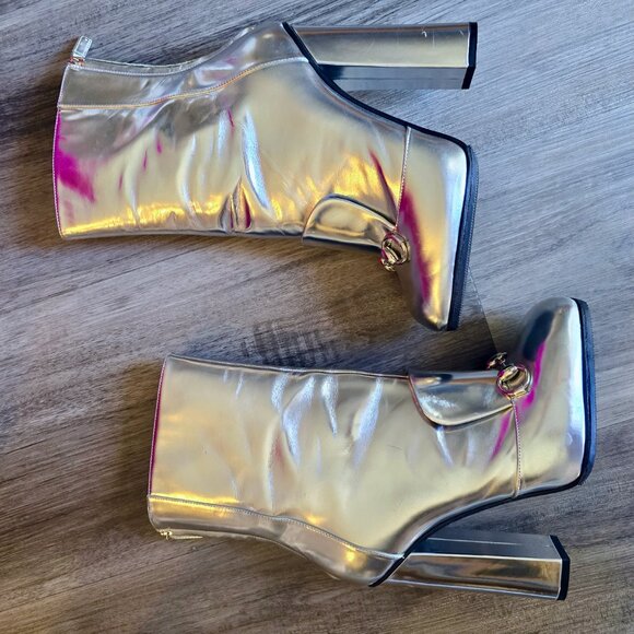 Gucci horsebit booties silver metallic - Picture 8 of 14